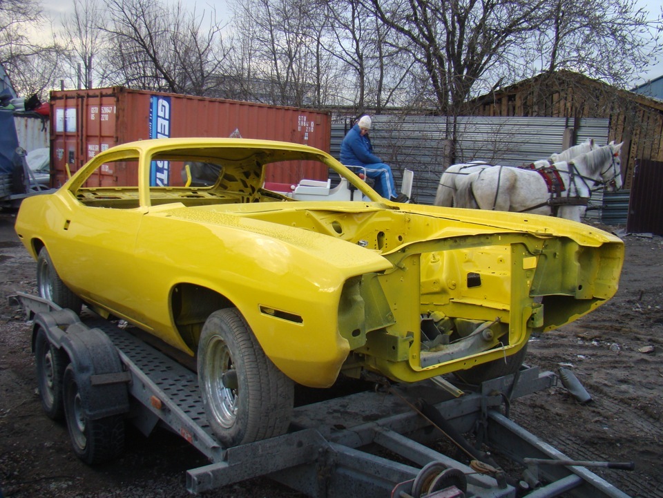 Реставрация Plymouth Barracuda кузовными, сделано, очень, сказать, Остались, двигатель, будем, вставлять, привезли, Закончили, только, сообщества, развалсхождение, скоро, покраске, работами, теперь, машину, Сегодня, концу