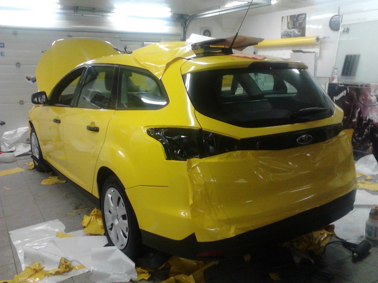 Autovinyl. - My, Autovinyl, Taxi, Car taping, Yellow, Protective film, Moscow, Yandex., Uber, Longpost