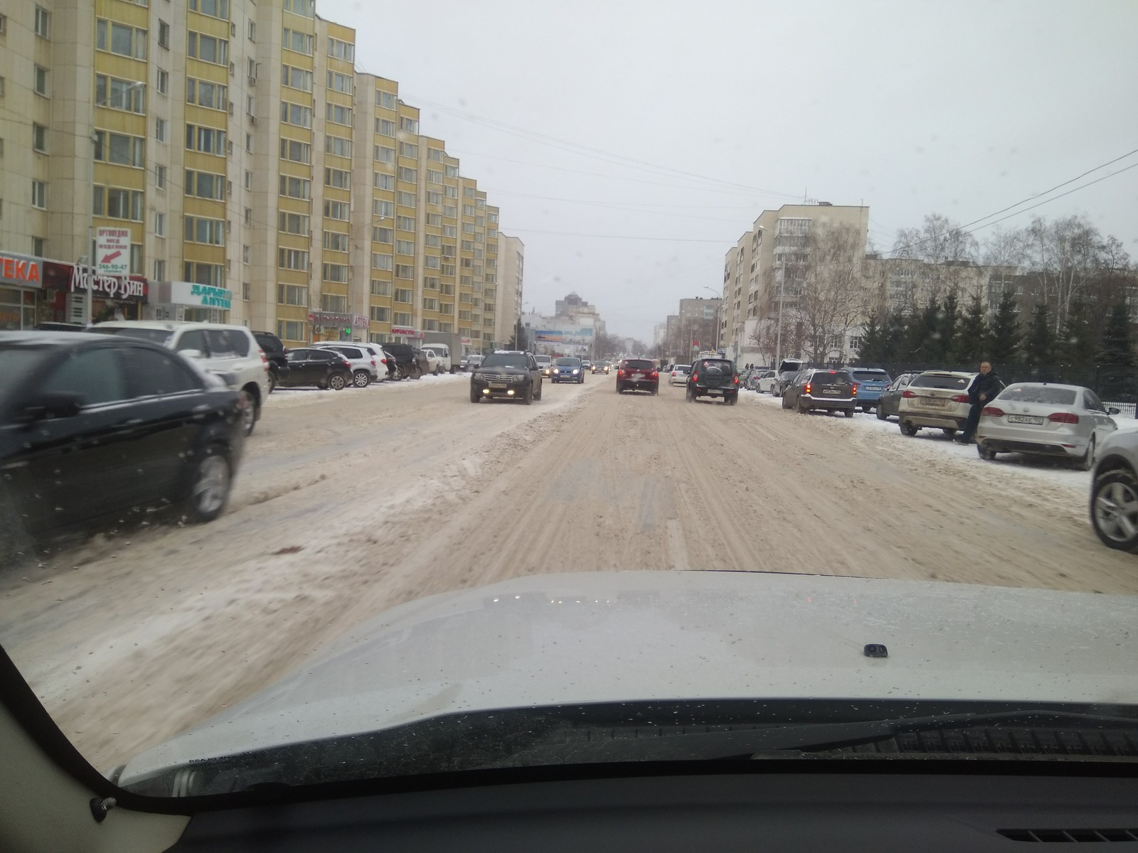 Negligence of public utilities, or is it at the very top?? - My, Ufa, Snow, Road, Mayor, Traffic jams, Longpost