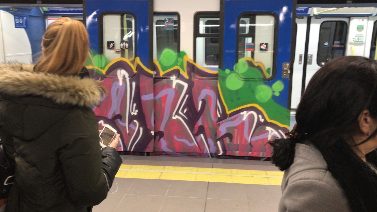 Art lives and thrives! - My, Graffiti, A train, Metro, Vandalism, Foray, Art, Getting up