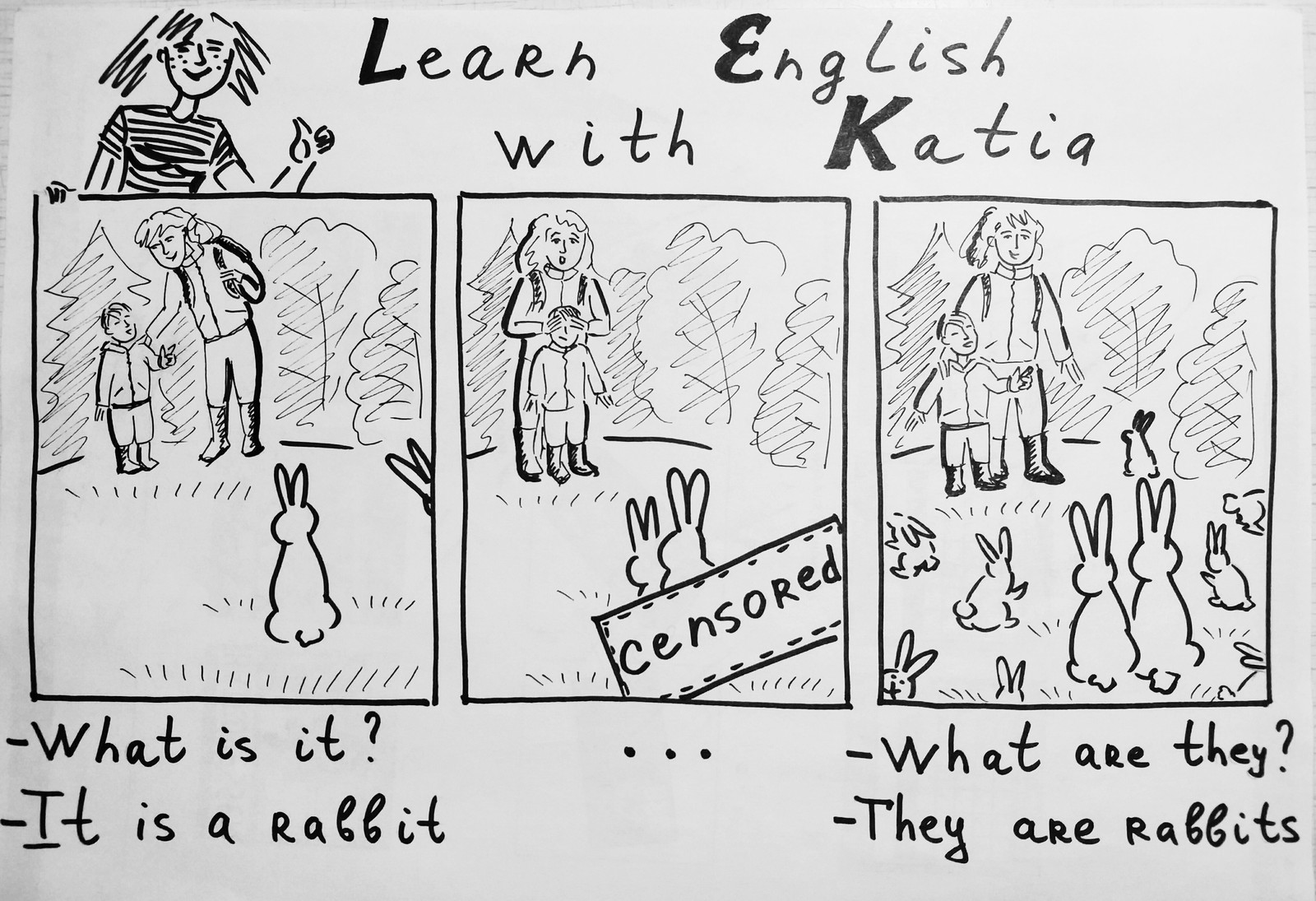 Left foot drawings and the great and mighty language of Shakespeare - My, Illustrations, English language, Graphics, Comics, Images, Learning English, Longpost