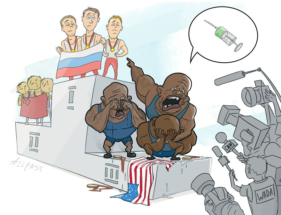 Sport - My, WADA, Mock, USA, Russia, Doping, Politics, Caricature