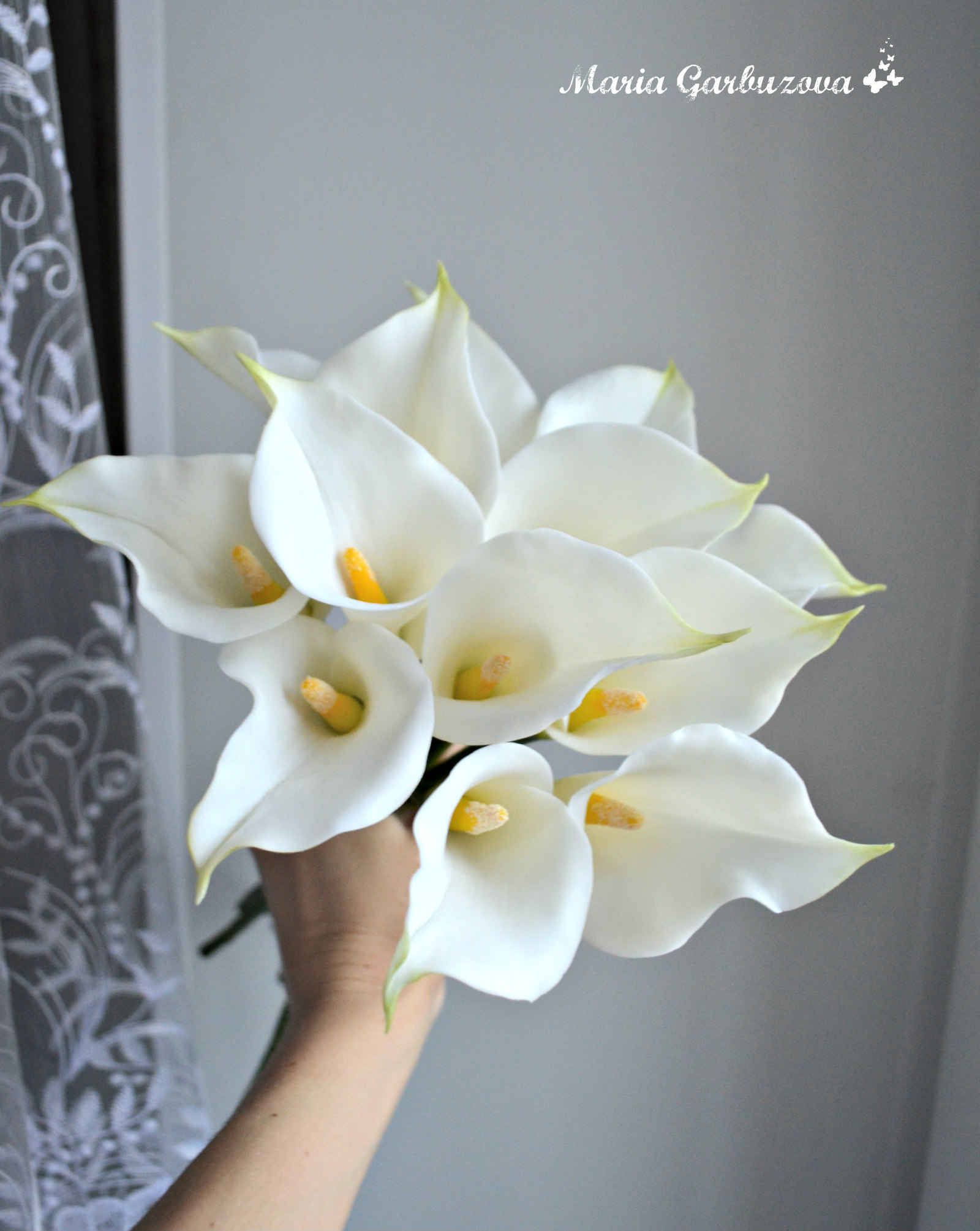 Calla lilies handmade from cold porcelain - My, Polymer clay, Handmade, Cold porcelain, Longpost