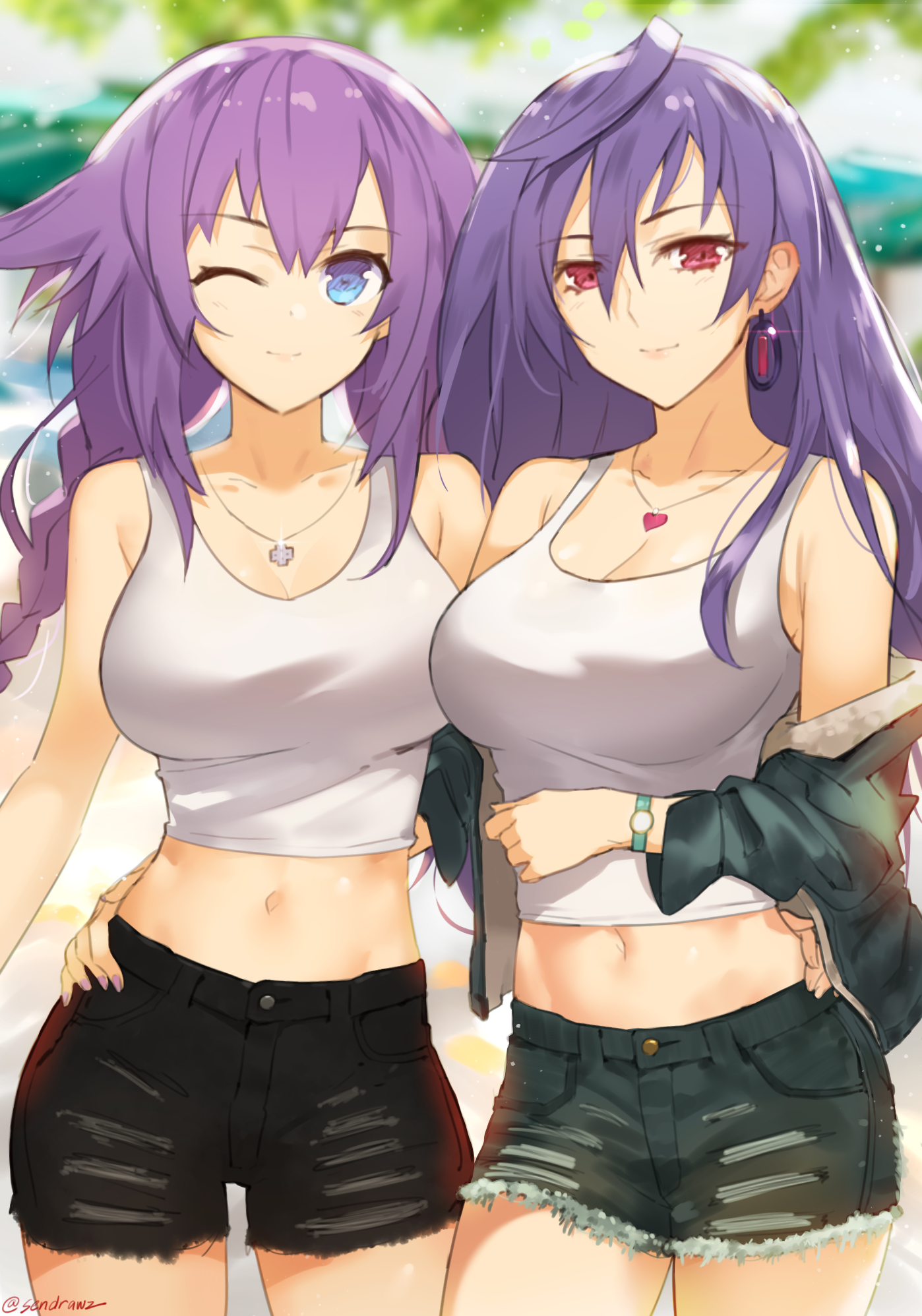 Goddesses - Anime Art, Hyperdimension Neptunia, Neptunia, Neptune, Pururut, Plutia, Iris Heart, Vert, Длиннопост, Purple Heart