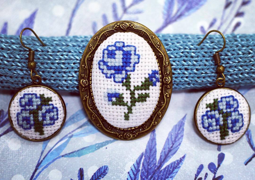 Embroidered decorations - My, Needlework without process, Embroidery, Cross-stitch, , Hobby, Longpost