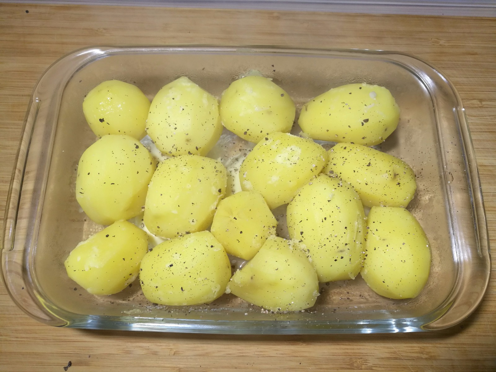 Potato (baked in a special way) - My, , Potato, Recipe, Preparation, Men's cooking, Rosemary, Cooking, Garnish, Longpost