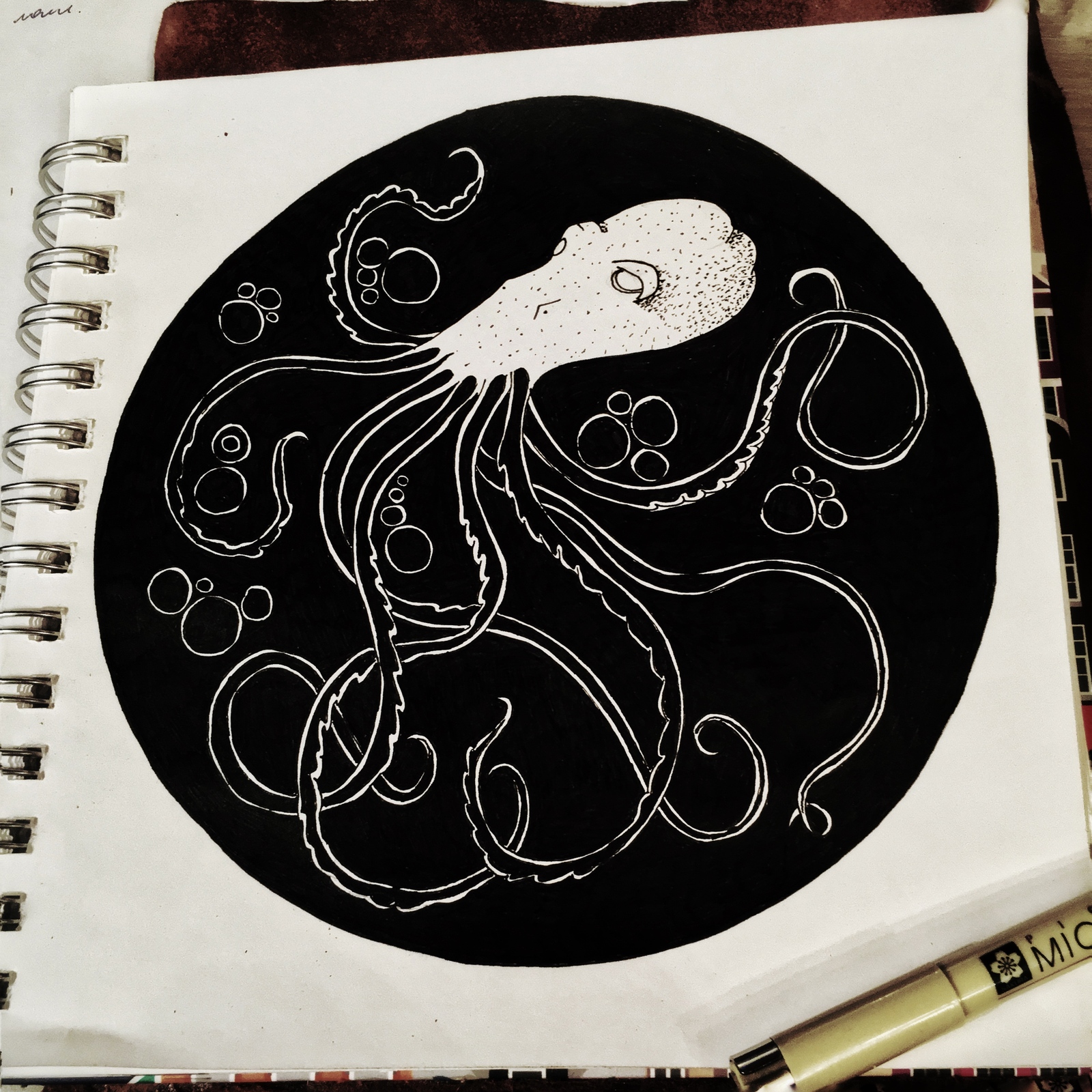 Octopus - My, Drawing, Octopus
