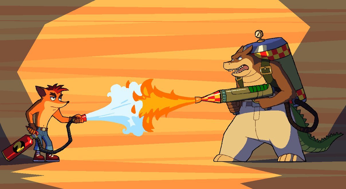 Cold fire extinguisher. - Crash Bandicoot, , Games, Art, Kempferzero