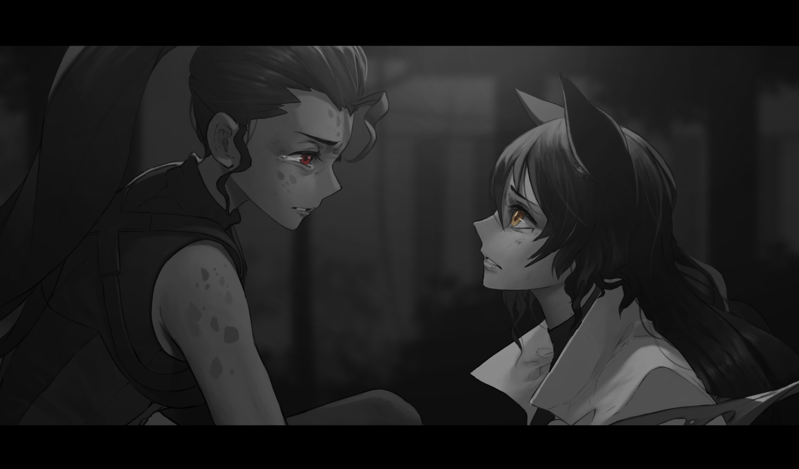 It's too late now - RWBY, Anime Art, Blake Belladonna, Ilia Amitola, Аниме, Не аниме, Арт