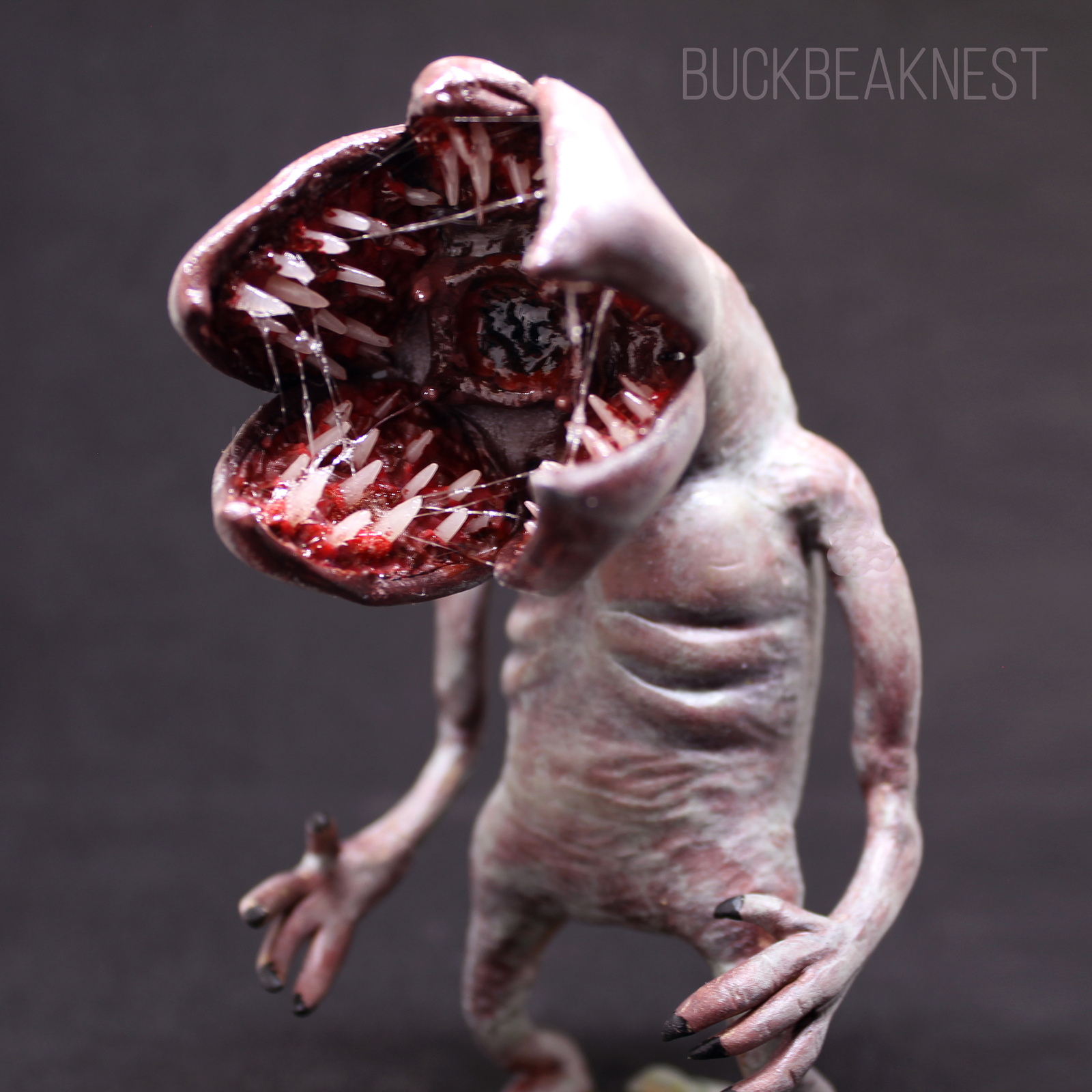 Demogorgon from Stranger Things - TV series Stranger Things, Demogorgon, Longpost, Needlework without process, Polymer clay, Figurines, Serials, Very strange things, My