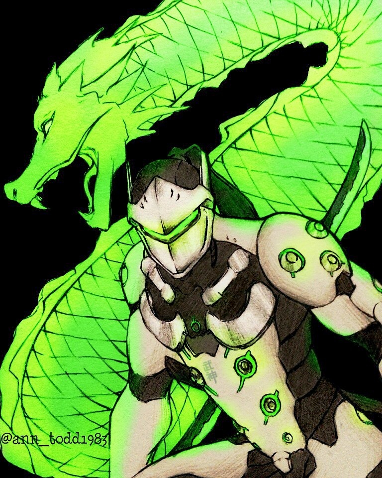 Genji Shimada - Моё, Overwatch, Genji, Shimada Genji, Shimada