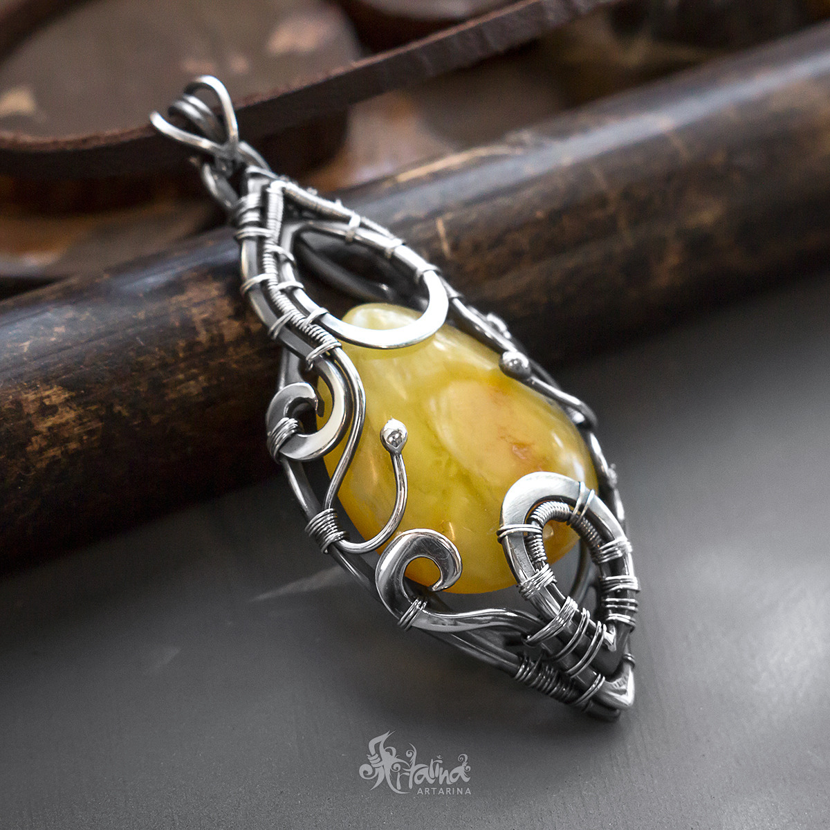 Amber - My, Amber, Craft, Wire wrap, Decoration, Wire, Creation, Needlework without process, Longpost