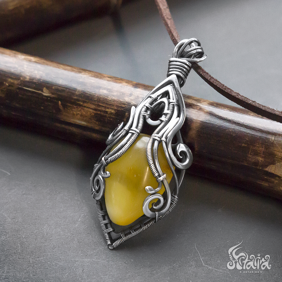 Amber - My, Amber, Craft, Wire wrap, Decoration, Wire, Creation, Needlework without process, Longpost