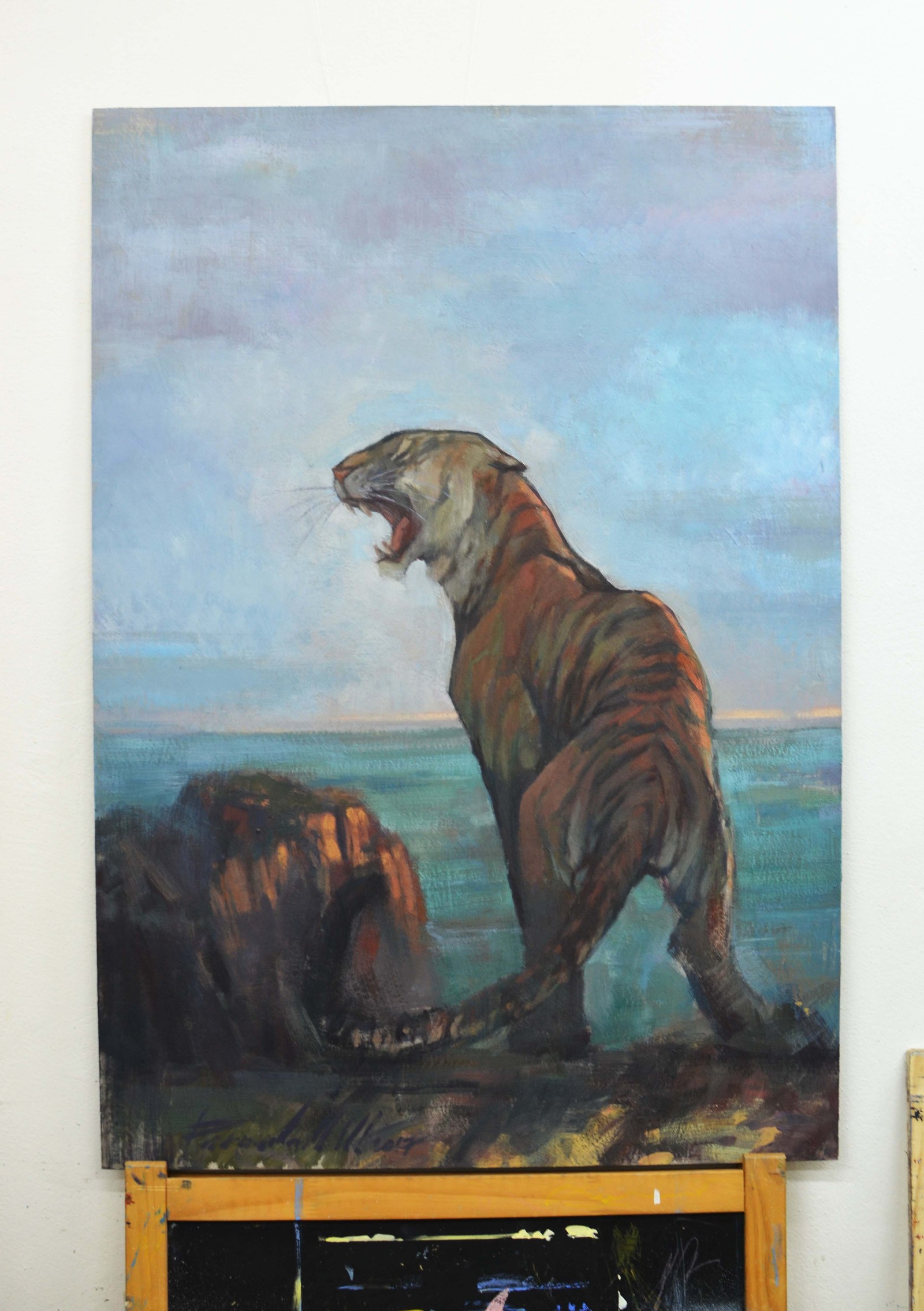 cutie cats - My, Izhevsk, Oil painting, Tiger, Gulsina, , Longpost