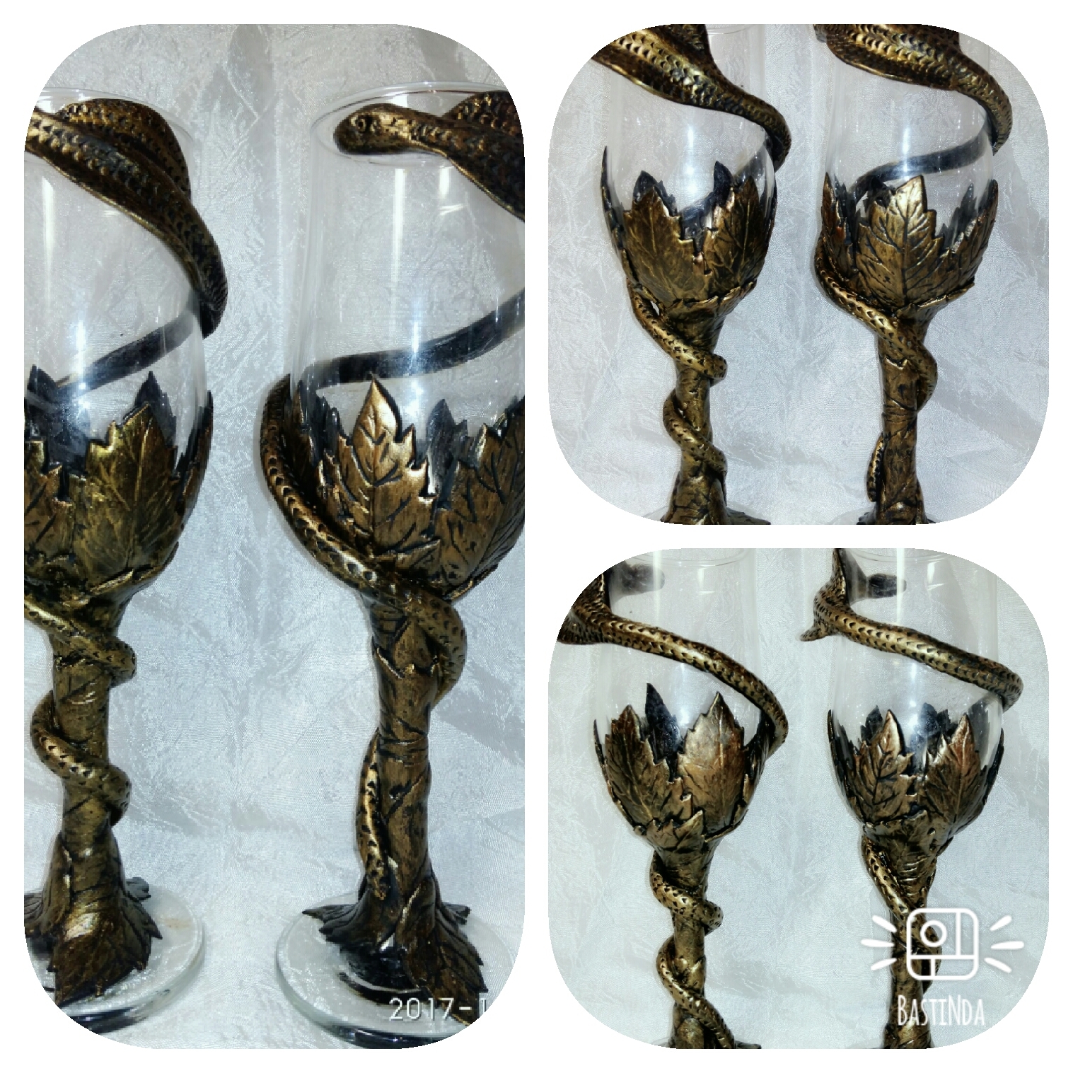 New glasses for wine and beer lovers) - My, Polymer clay, Goblets, Beer mug, With your own hands, Longpost