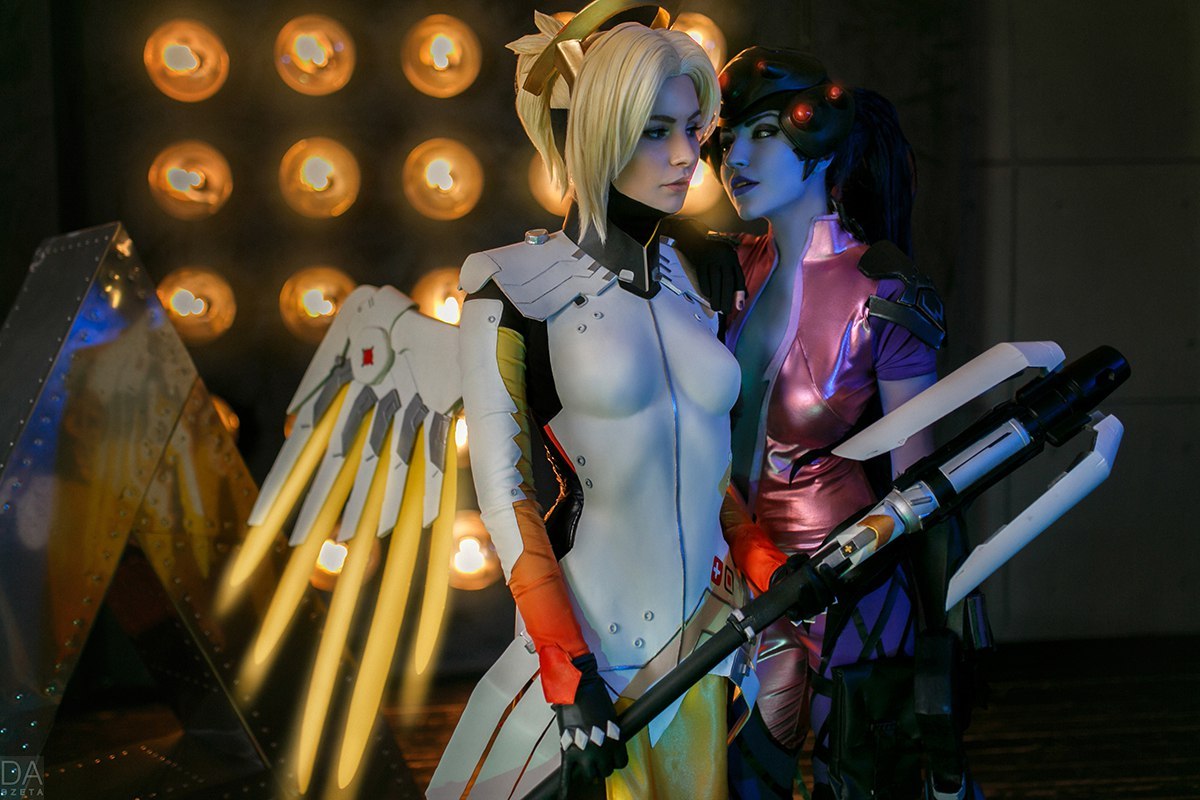 Overwatch, Mercy and Widowmaker - cosplay - Cosplay, Overwatch, Mercy, Widowmaker, 