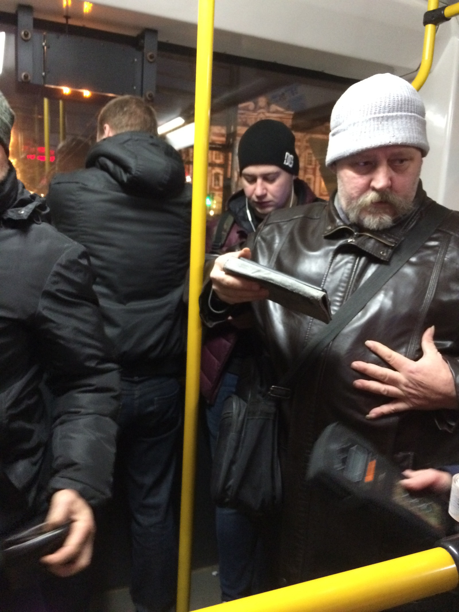 You ride in public transport and there is a clawed paw near your head! - My, Devil, Abomination, Public transport, Longpost