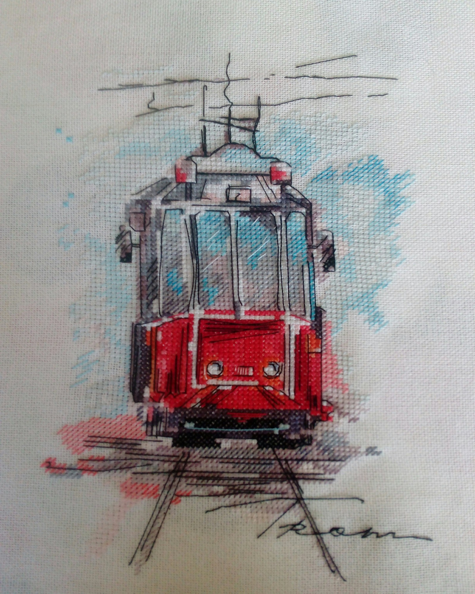 On the needle... - My, Cross-stitch, My, Hobby, First post, Longpost