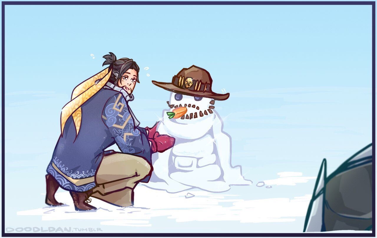 Snowmen - Overwatch, Comics, snowman, Mei, Tracer, Genji, Hanzo, McCree, Longpost