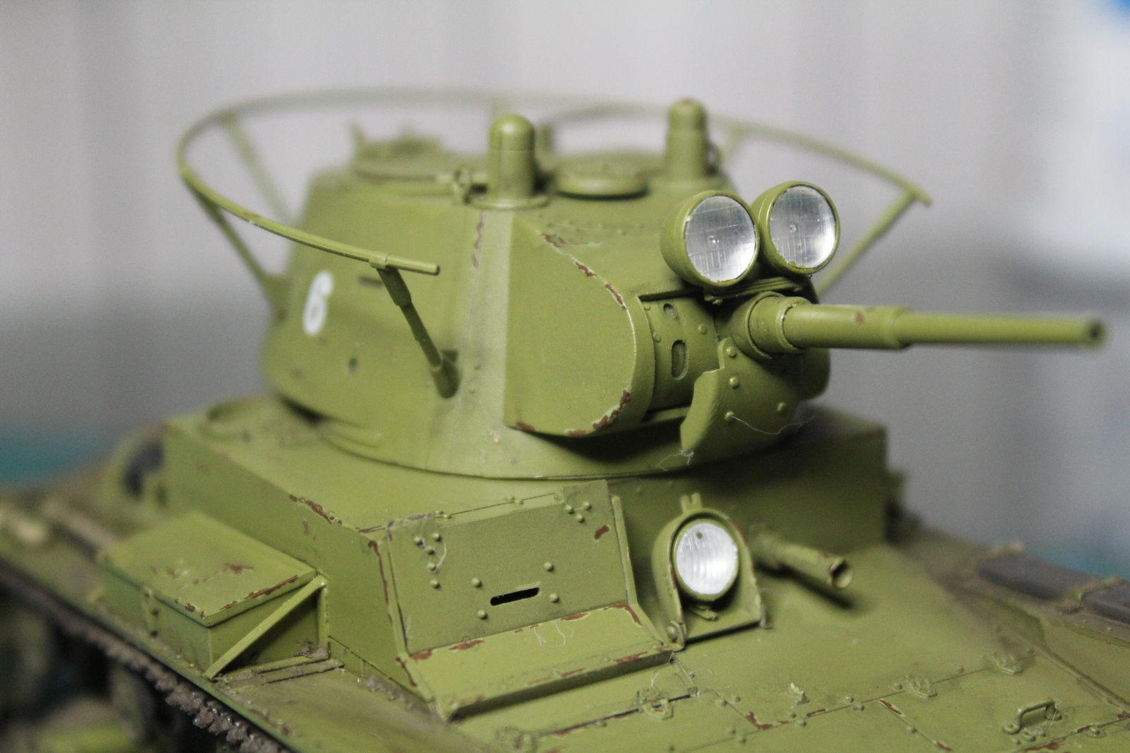 Soviet tank T-26 model 1938 - My, Tanks, Prefabricated model, Stand modeling, Models, Longpost