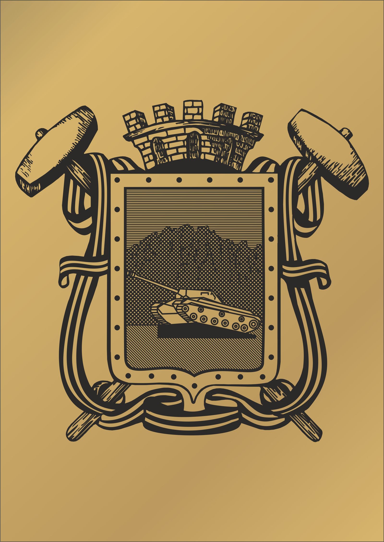 Coat of arms of Tankograd - My, Tankograd, 100 years, Coat of arms, Longpost