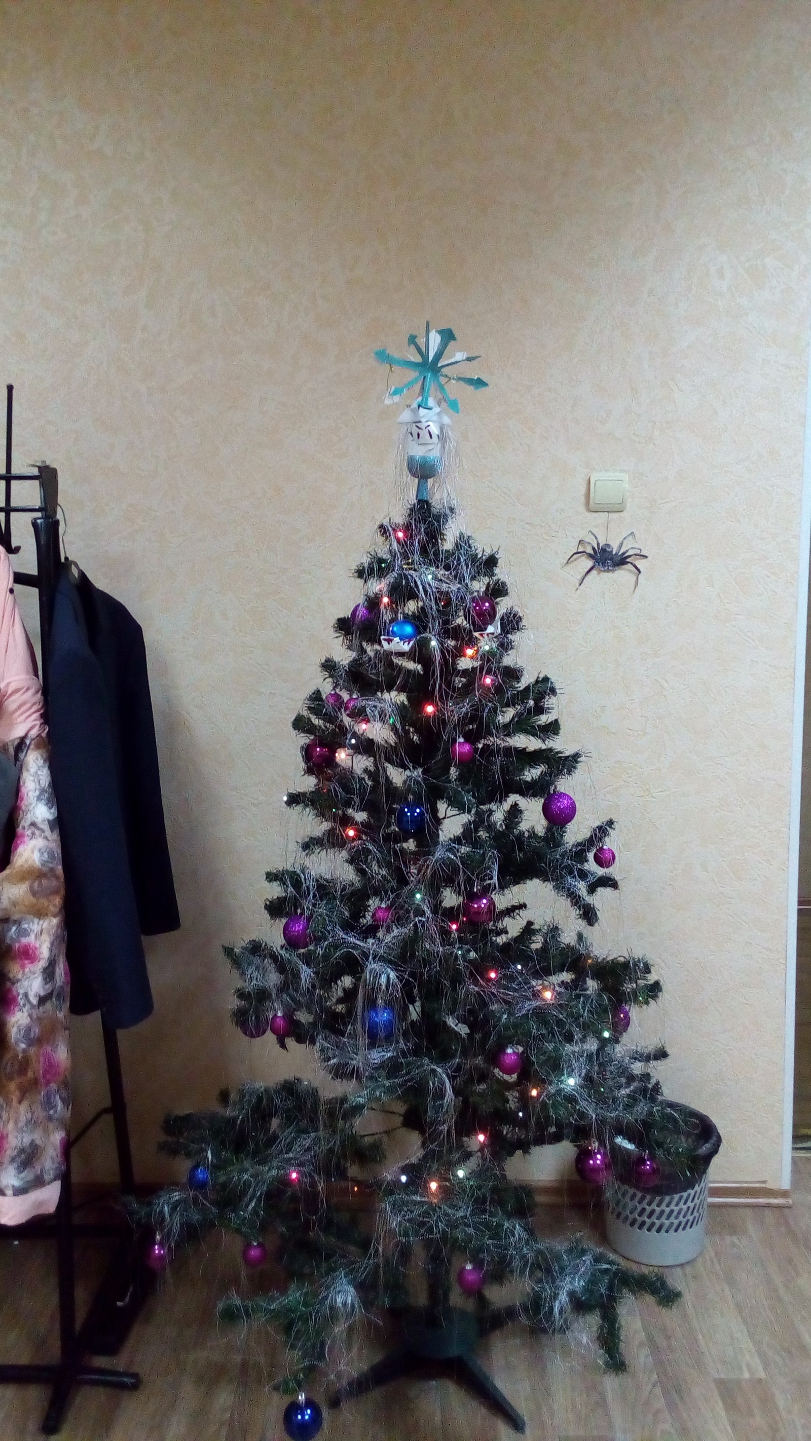 We dressed up a Christmas tree at work ... - My, Christmas trees, Warhammer 40k, , , Longpost