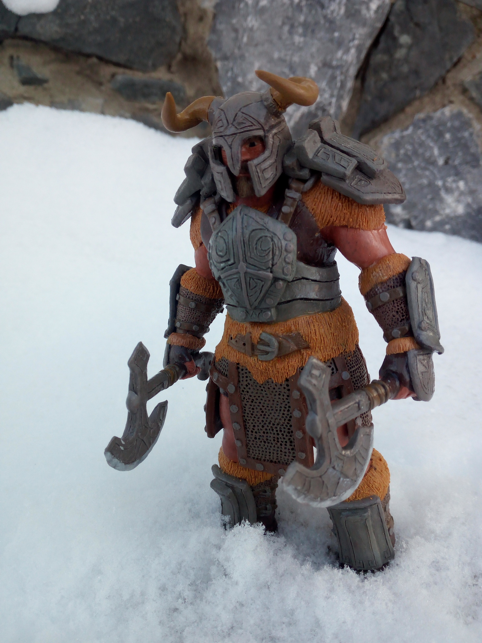 Plasticine nord warrior from the TES universe - My, Plasticine, Лепка, Nords, The elder scrolls, Needlework without process, Longpost