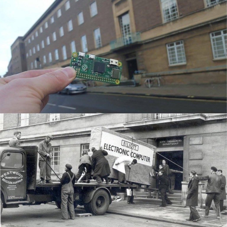 There are 58 years between these photos - Computer, Story, , It Was-It Was