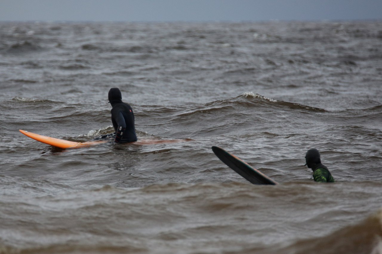 Severe St. Petersburg surfing. - The photo, Surfer, Winter, , Saint Petersburg, Longpost