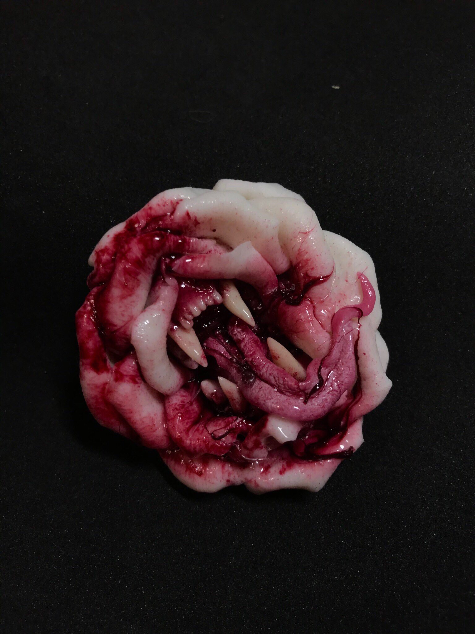 Roses. - My, Blood, Horror, the Rose, Polymer clay, Floristics, Needlework, Needlework without process, Longpost