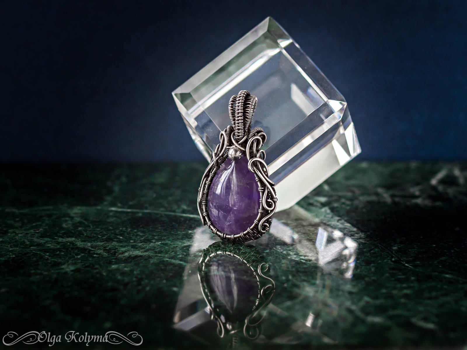 Amethysts-2 - My, Decoration, Amethyst, Wire wrap, With your own hands, Needlework without process, , , Longpost