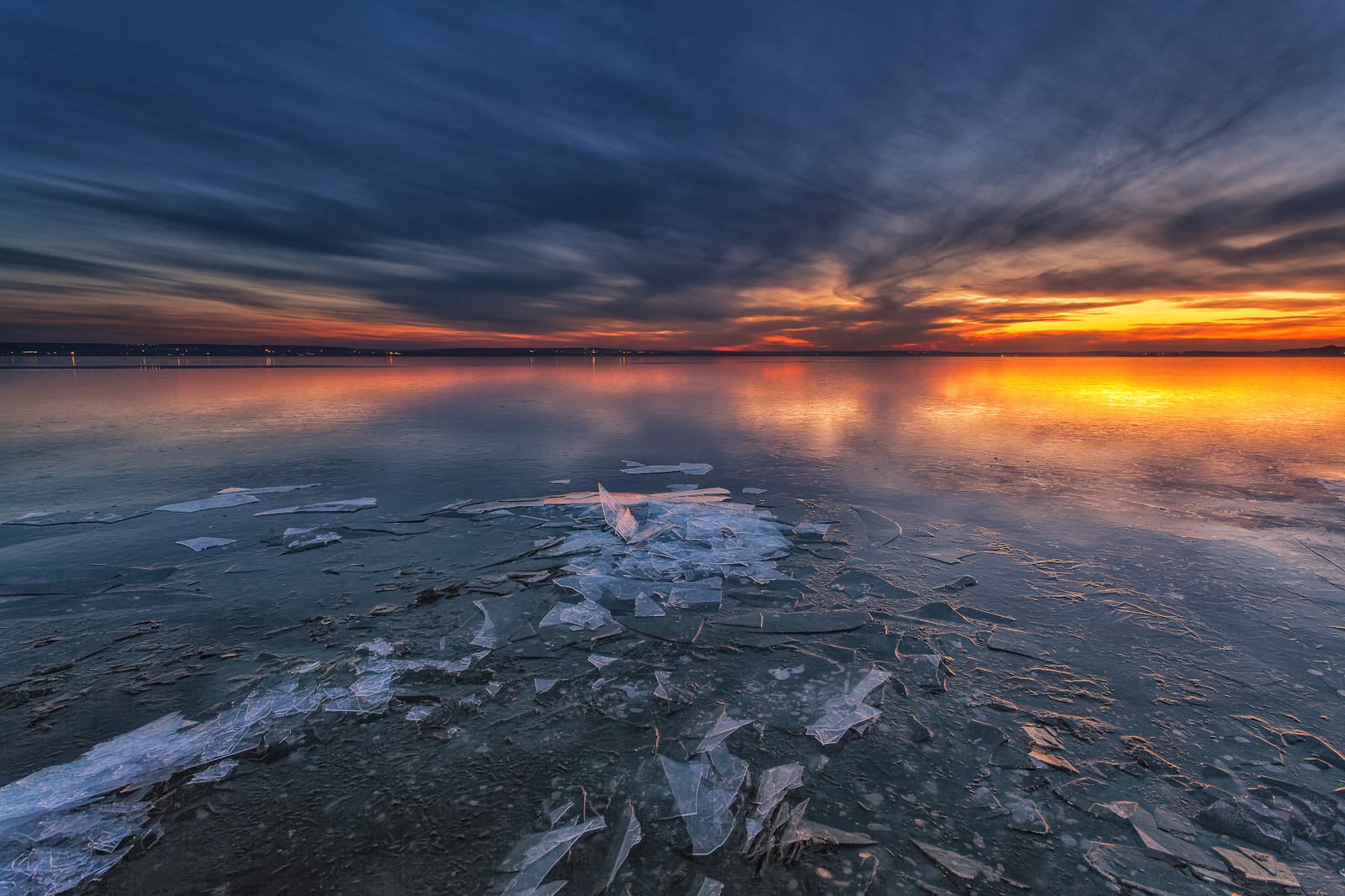 Лёд и пламя - Моё, Закат, HDR, Пейзаж, Лед, Canon, Фотография, Длиннопост