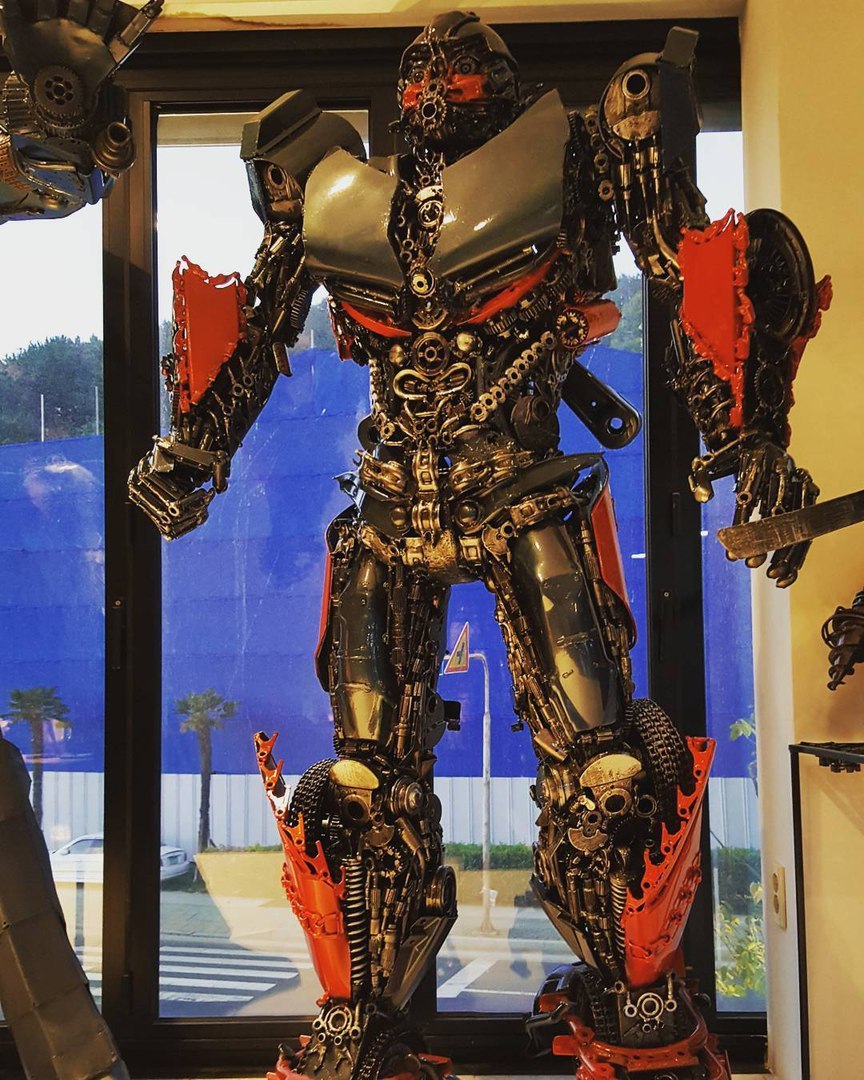 Sculptures from scrap metal - The photo, Sculpture, Transformers, Longpost