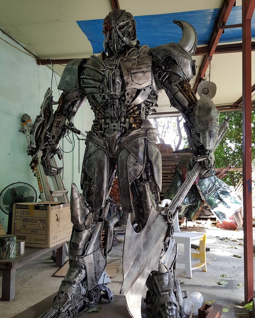 Sculptures from scrap metal - The photo, Sculpture, Transformers, Longpost