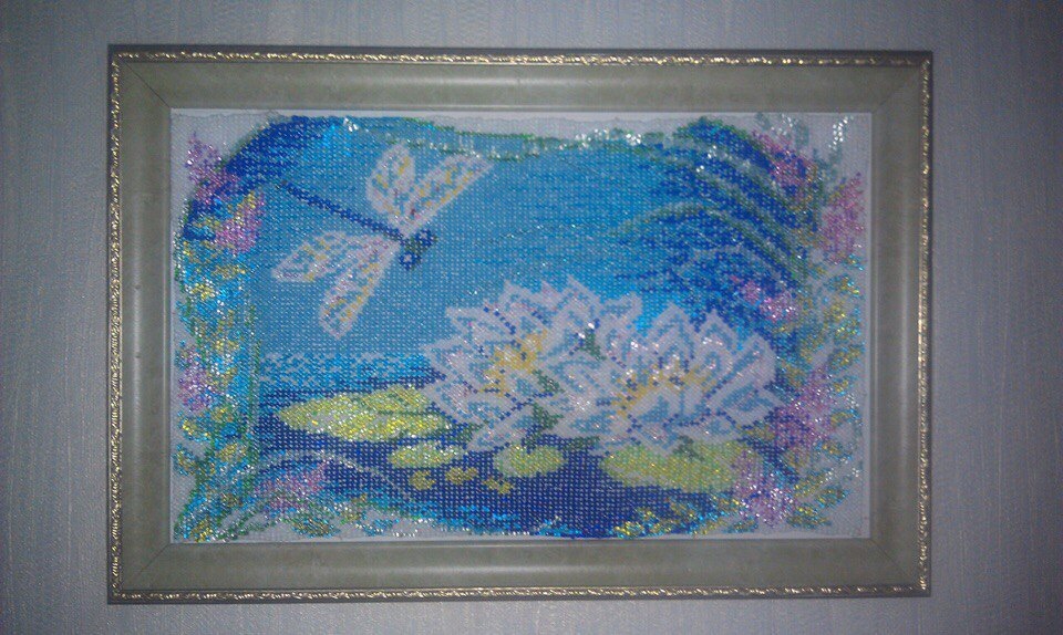 Pictures from beads - My, Beads, Beading, Paintings by numbers, Rhinestones, Needlework without process, Longpost