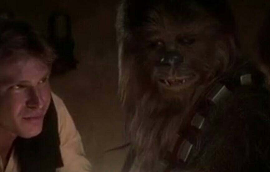 I want to find someone who looks at me like Chewie looks at Han Solo - Star Wars, Humor, Chewbacca