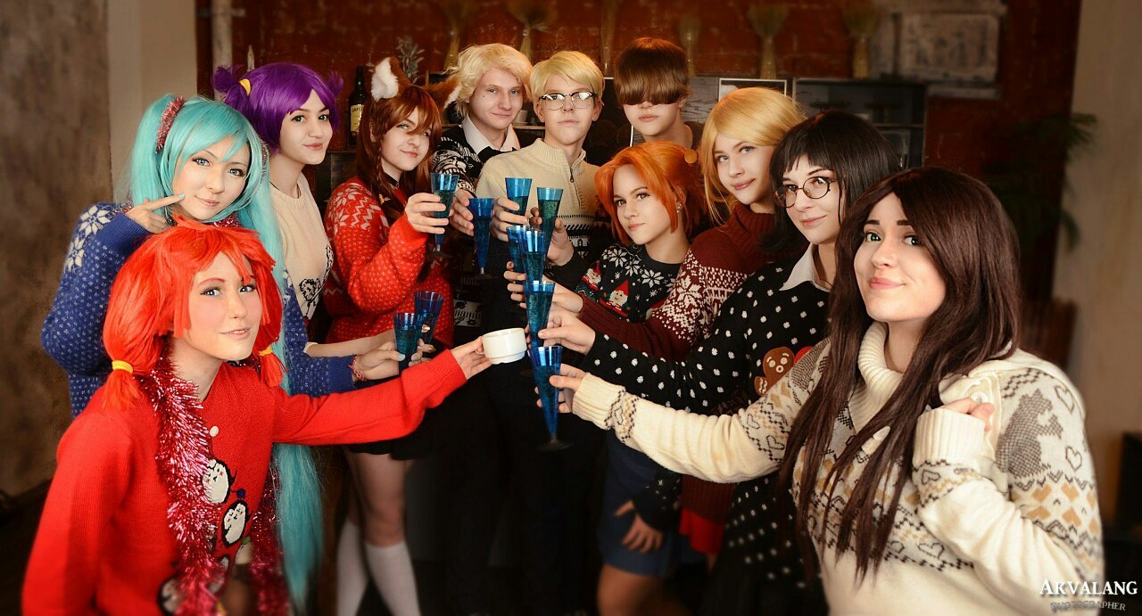 A new team of cosplayers is already ready for the new year) - Endless summer, Visual novel, Everyone is here