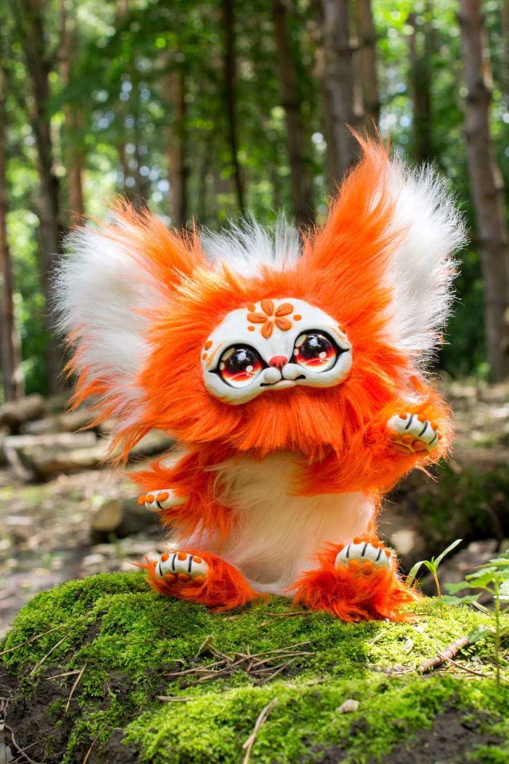 orange animal - My, Adelkawalka, Artificial fur, Redheads, Soft toy, Handmade, Longpost