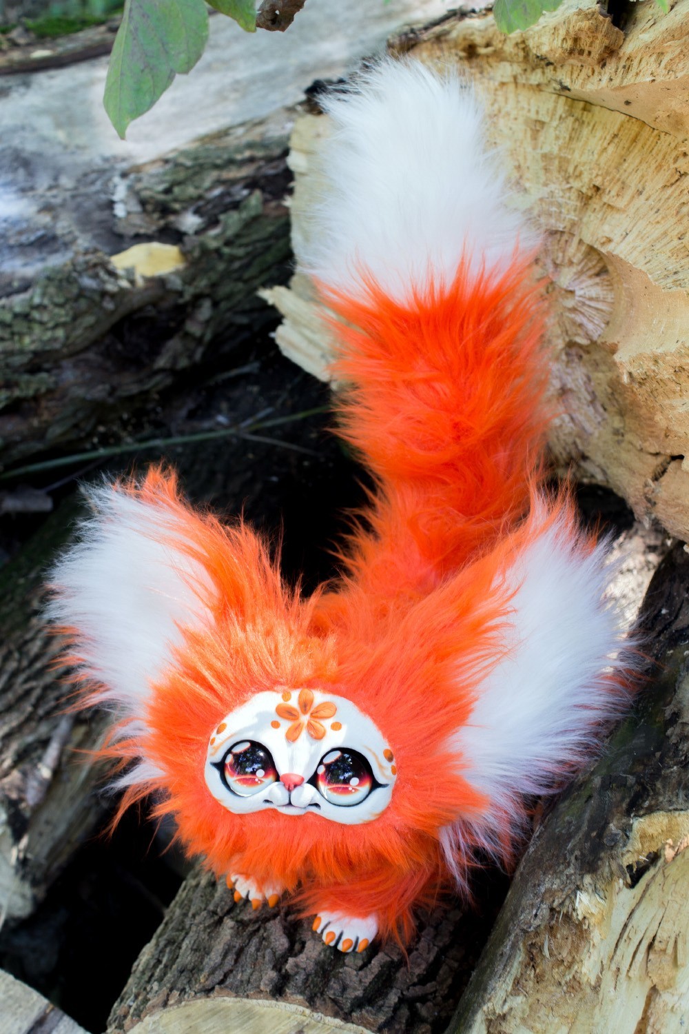 orange animal - My, Adelkawalka, Artificial fur, Redheads, Soft toy, Handmade, Longpost