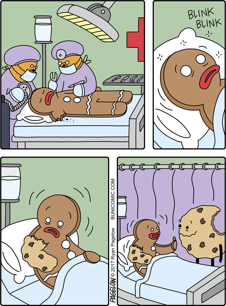 A true friend - Buni, Pagelow, friendship, Comics, Gingerbread man