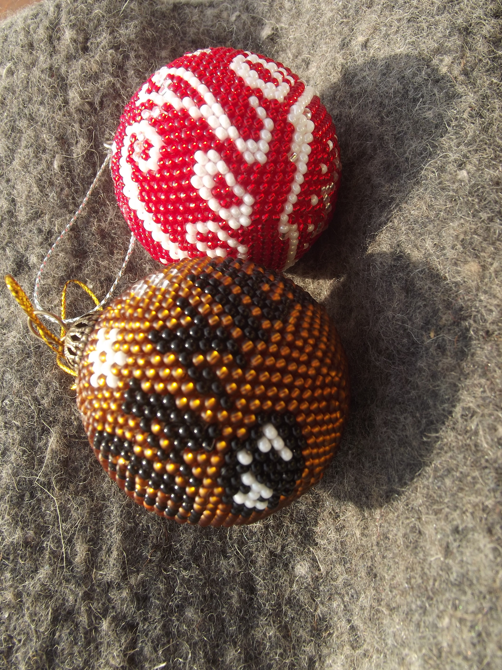 Danka. Works. Part 19 - My, , Beads, Creation, Needlework without process, Christmas decorations, Whiskey, Longpost