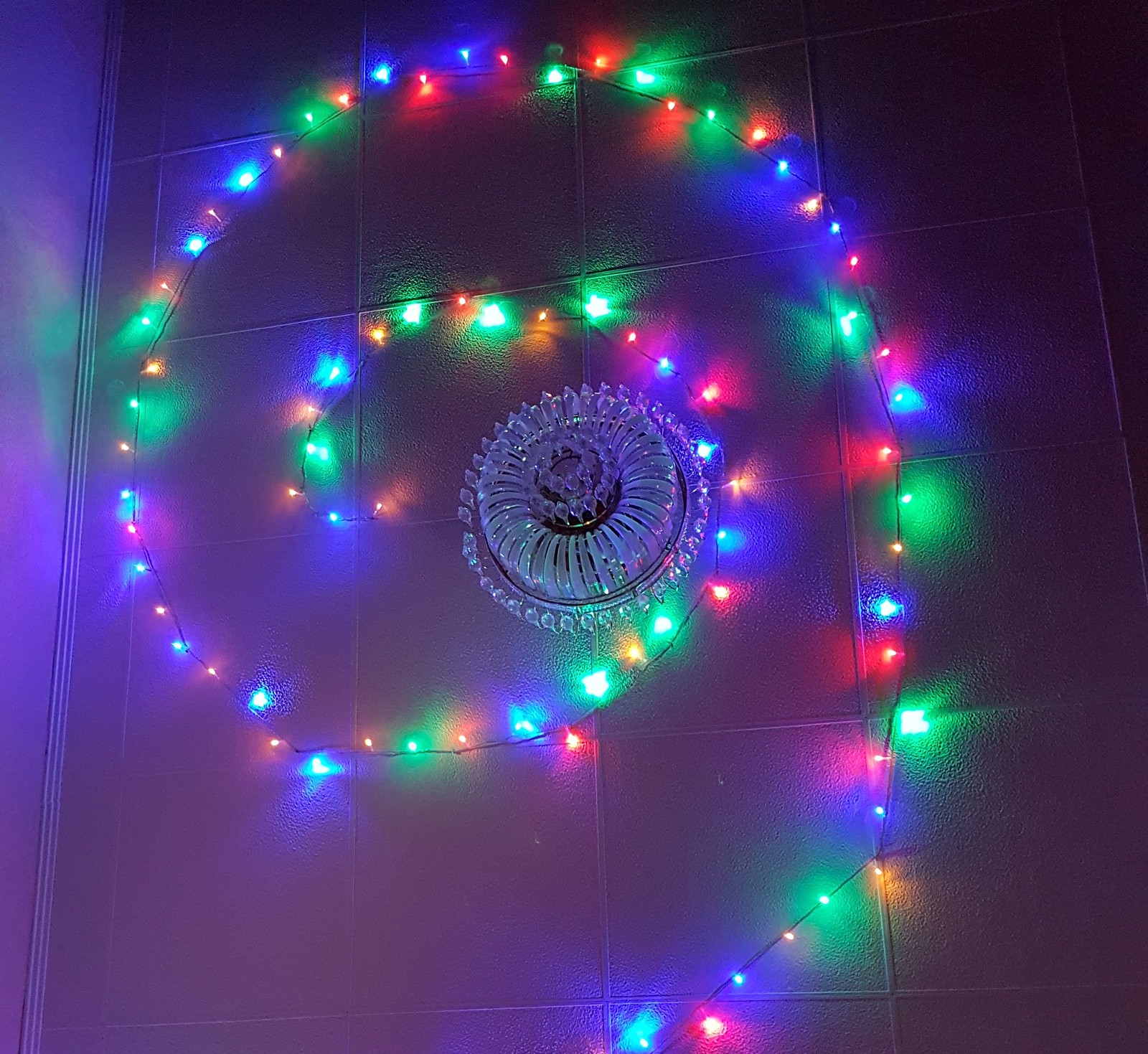 New Year's decoration - My, New Year, Garland, Registration, Light, Apartment, Longpost