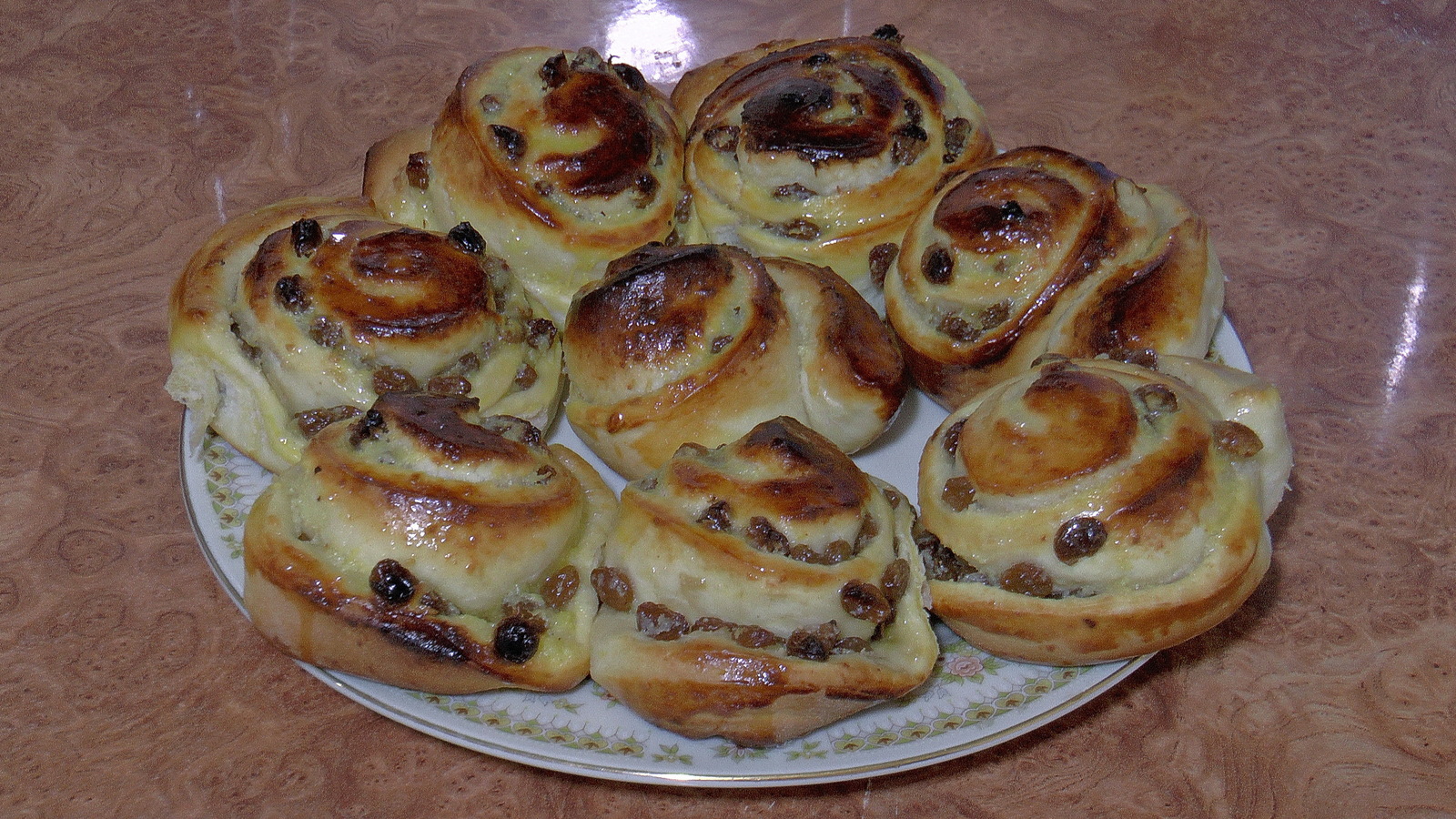 French buns with raisins - My, Recipe, Buns, Bakery products, , Video, Longpost