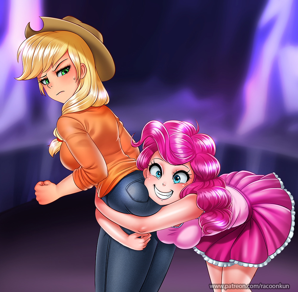 Big apple - My little pony, Applejack, Pinkie pie, Humanization, Racoonkun, MLP Edge