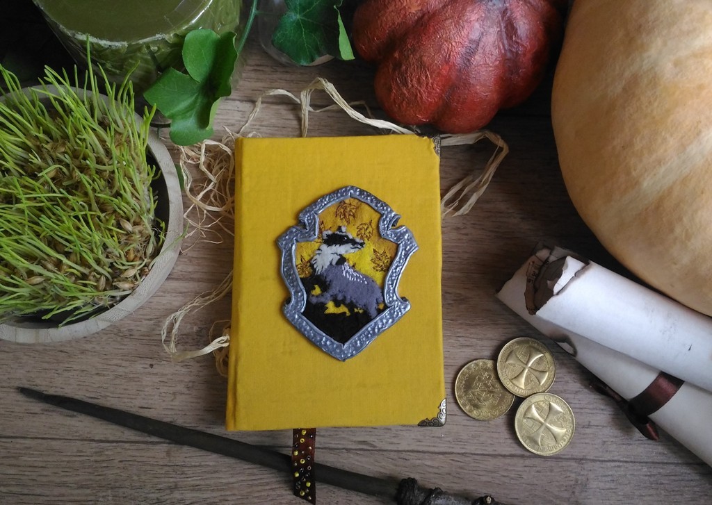 Puffendui - My, Handmade, Notebook, Puffendui, Harry Potter, Hogwarts, With your own hands, My, Hafflepf, Longpost