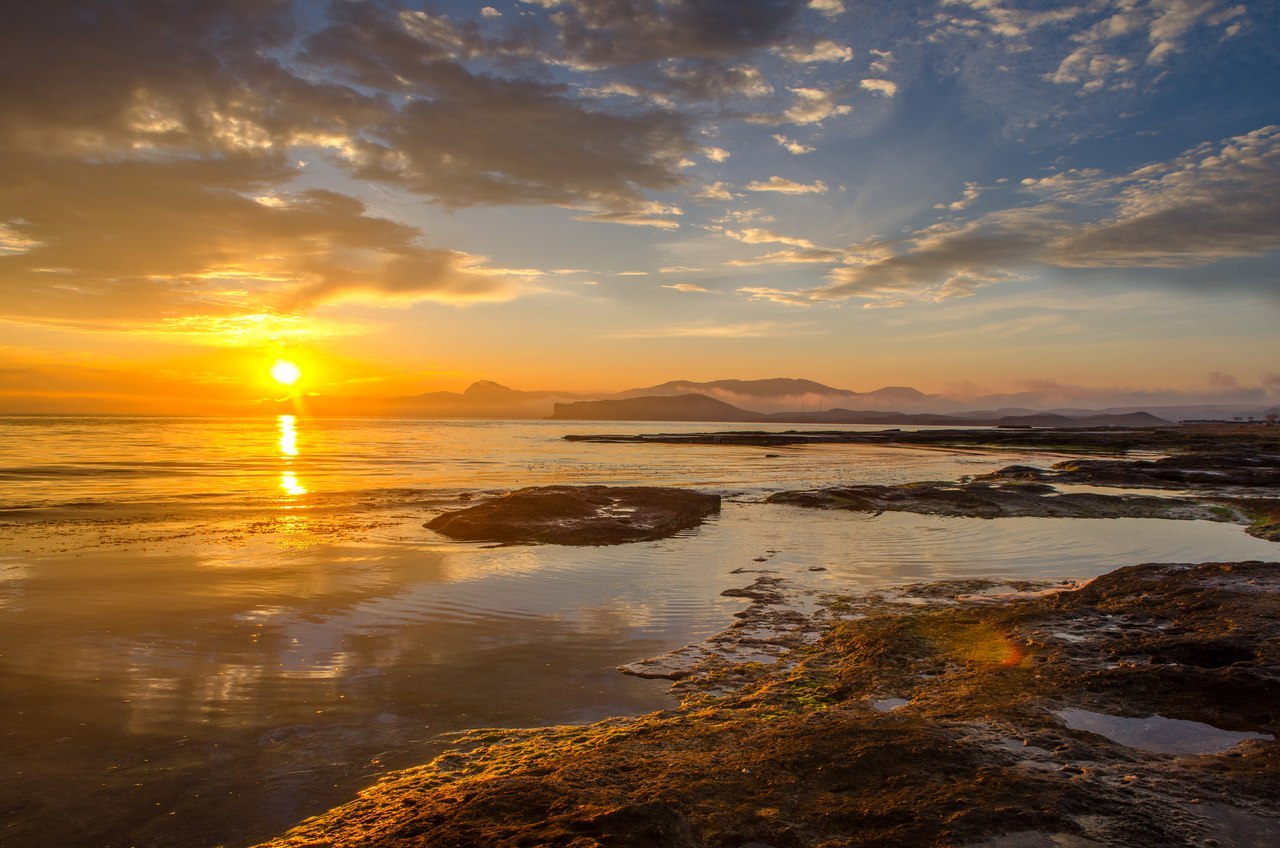 Zander - My, Crimea, Sea, Black Sea, New World, Sunset, The city of Sudak