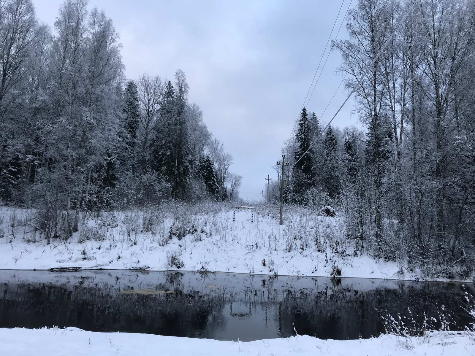 Winter in its beautiful glory) Tosno river area - My, Winter, Snow, freezing, beauty, Work, Longpost