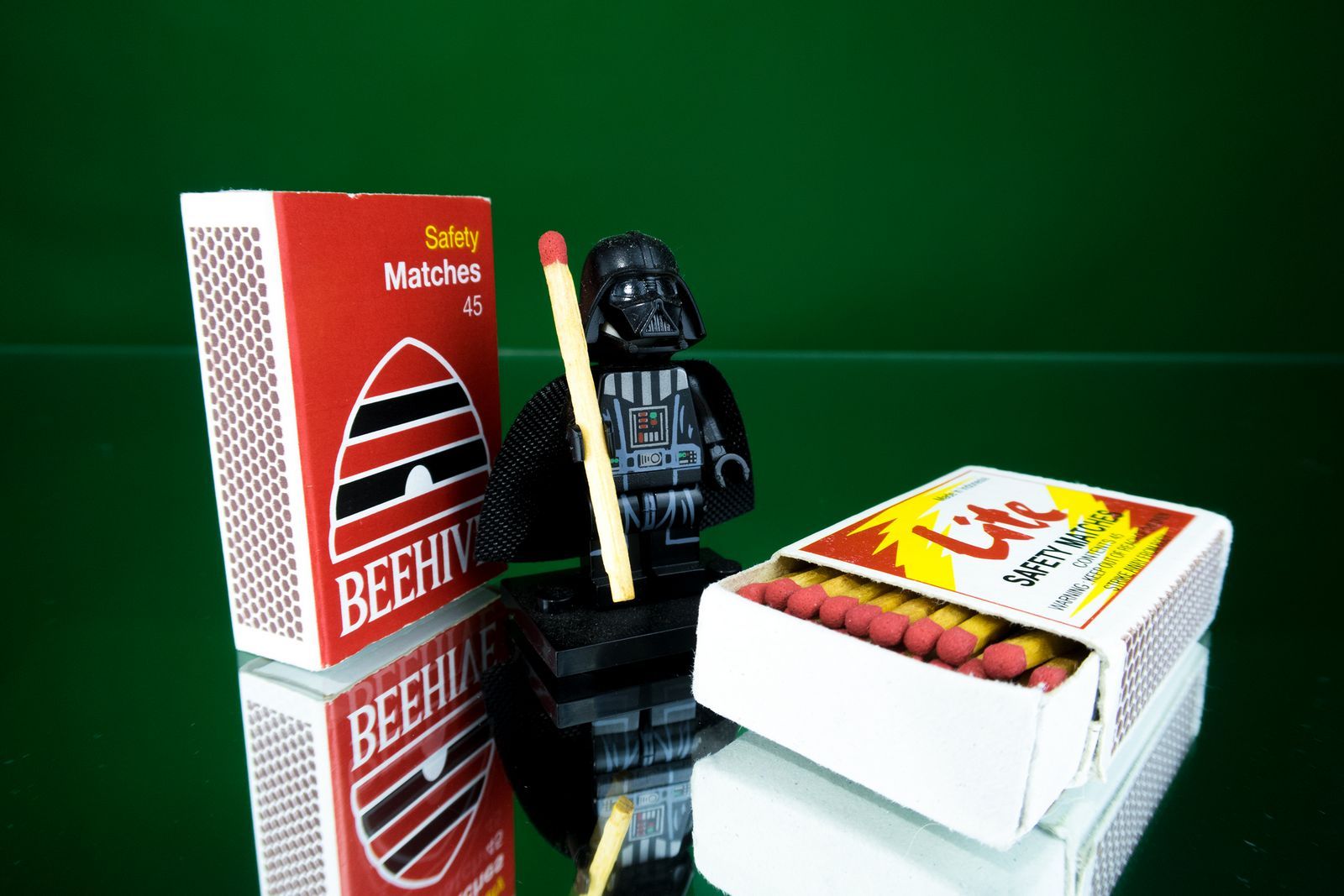 lego vader - My, Lego, Star Wars, Millennium falcon, Matches, The photo, Object shooting, Smoke, Longpost