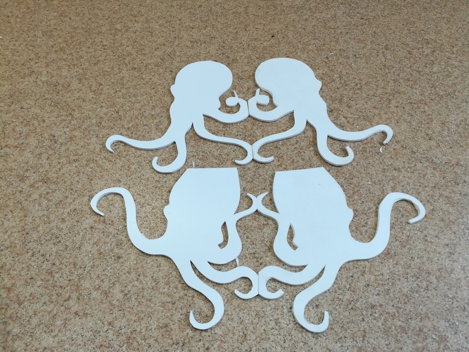 Shelf for phone (foamed plastic) - My, , Octopus, Shelf, With your own hands, Needlework with process, Longpost