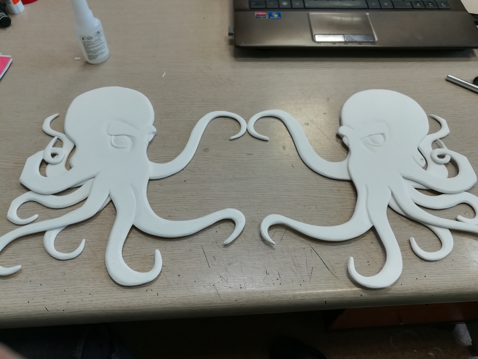 Shelf for phone (foamed plastic) - My, , Octopus, Shelf, With your own hands, Needlework with process, Longpost